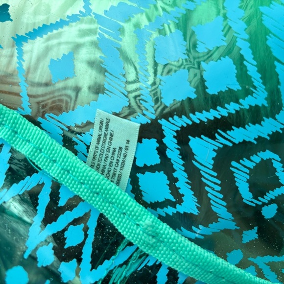 Pink Victoria’s Secret Teal Patterned Tote Bag - Picture 8 of 9